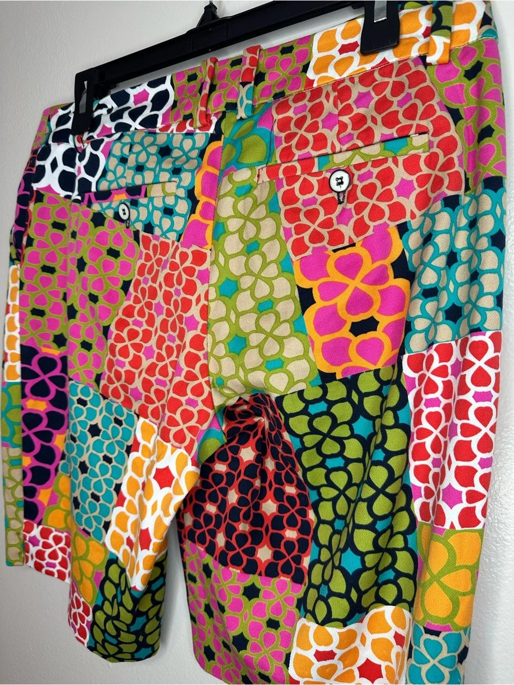 Trina Turk Corbin Mixed Print Shorts Colorful Bermuda Size 6 Womens